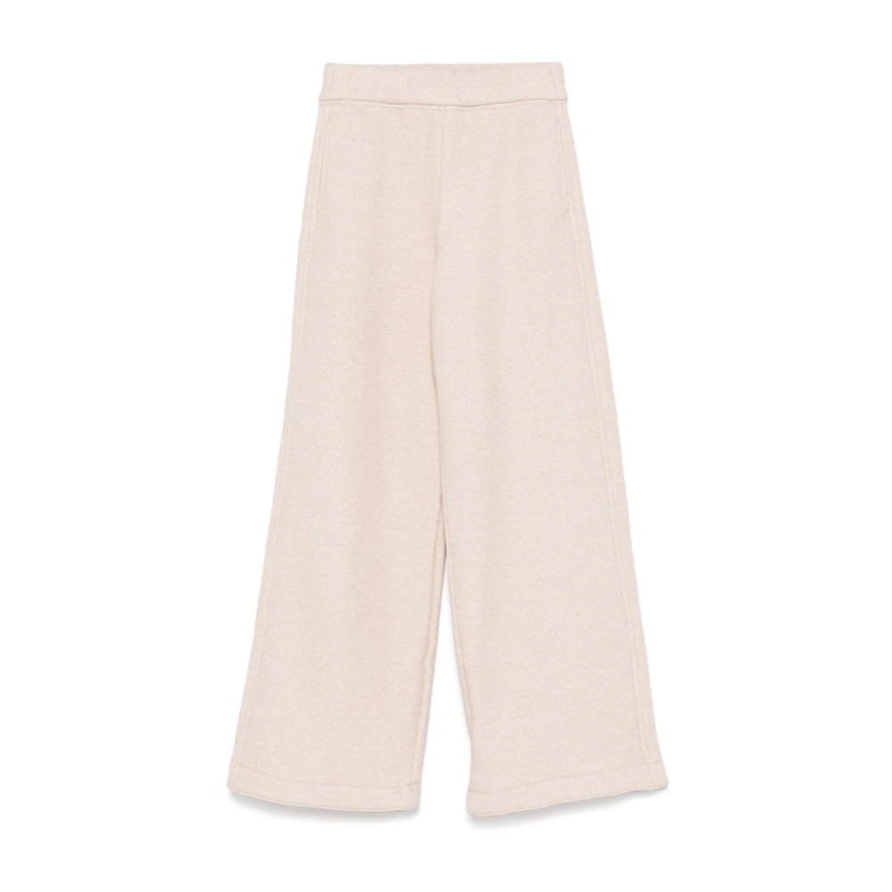 Max Mara Beige Elastische Taillebroek Franse Terry Beige Dames