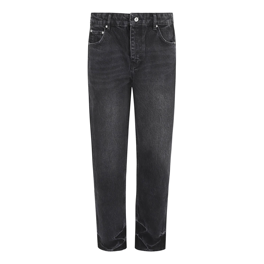 Represent Zwarte Distressed Straight Leg Jeans Black Heren