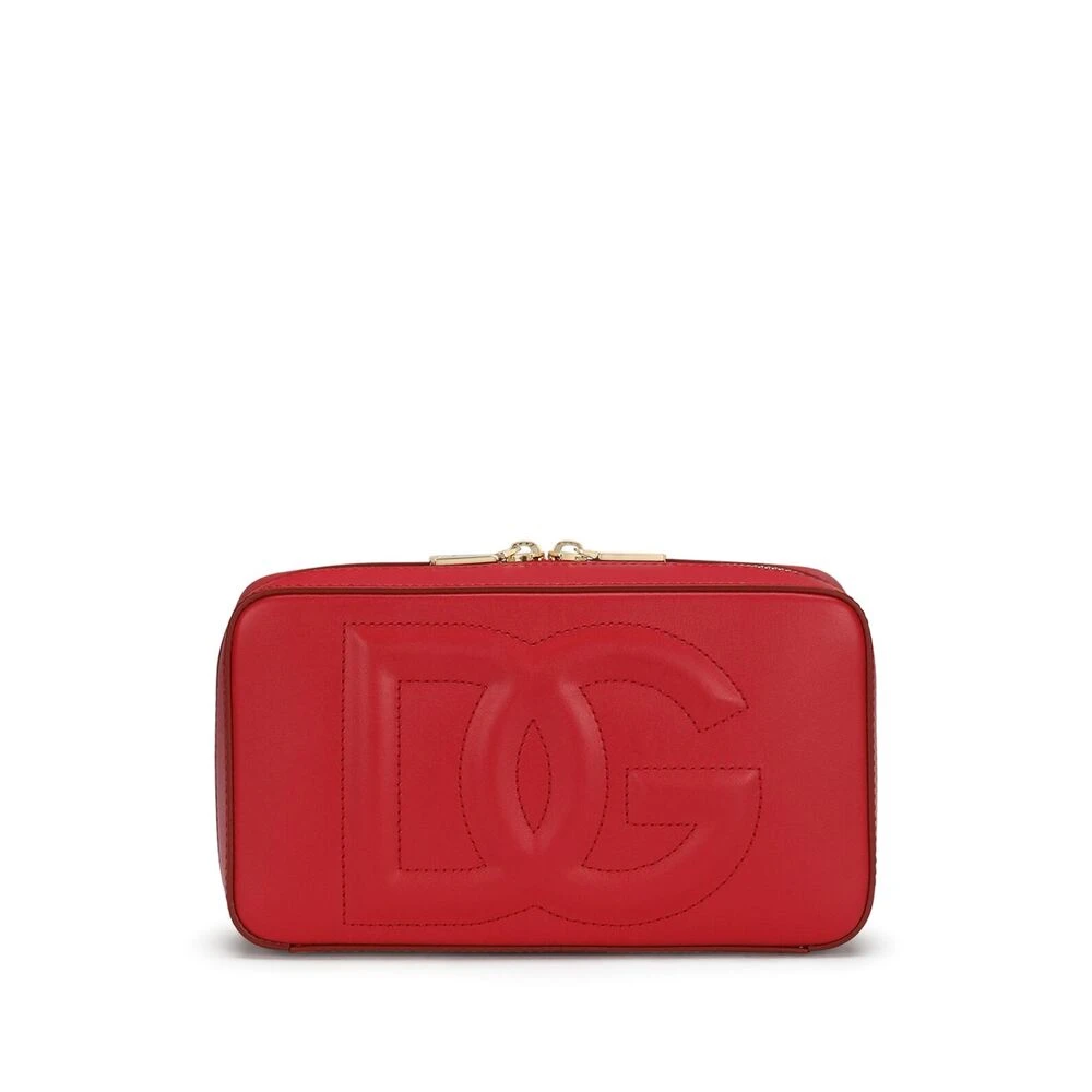 Dolce & Gabbana Rode Gewatteerde Leren Schoudertas Red Dames