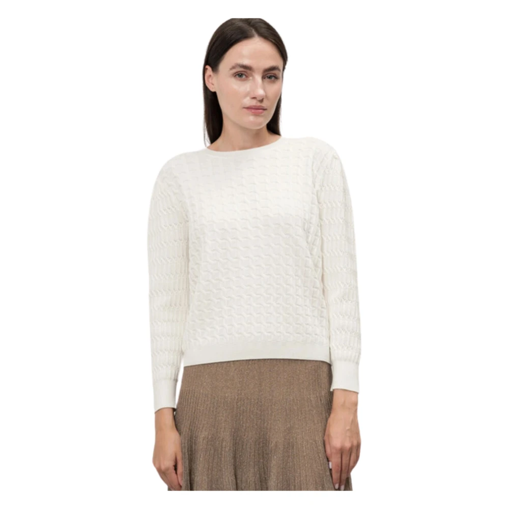 Twinset Crème Kruissteek Sweaters Beige Dames