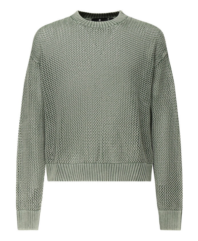 vert-foret-pull-en-coton-col-ras-du-cou