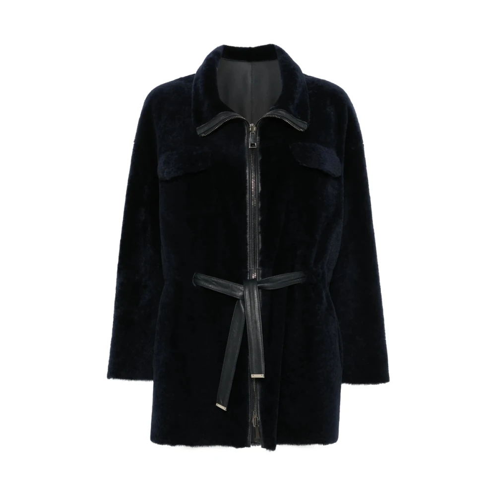 Suprema Midnight Blue Shearling Jas Blue Dames