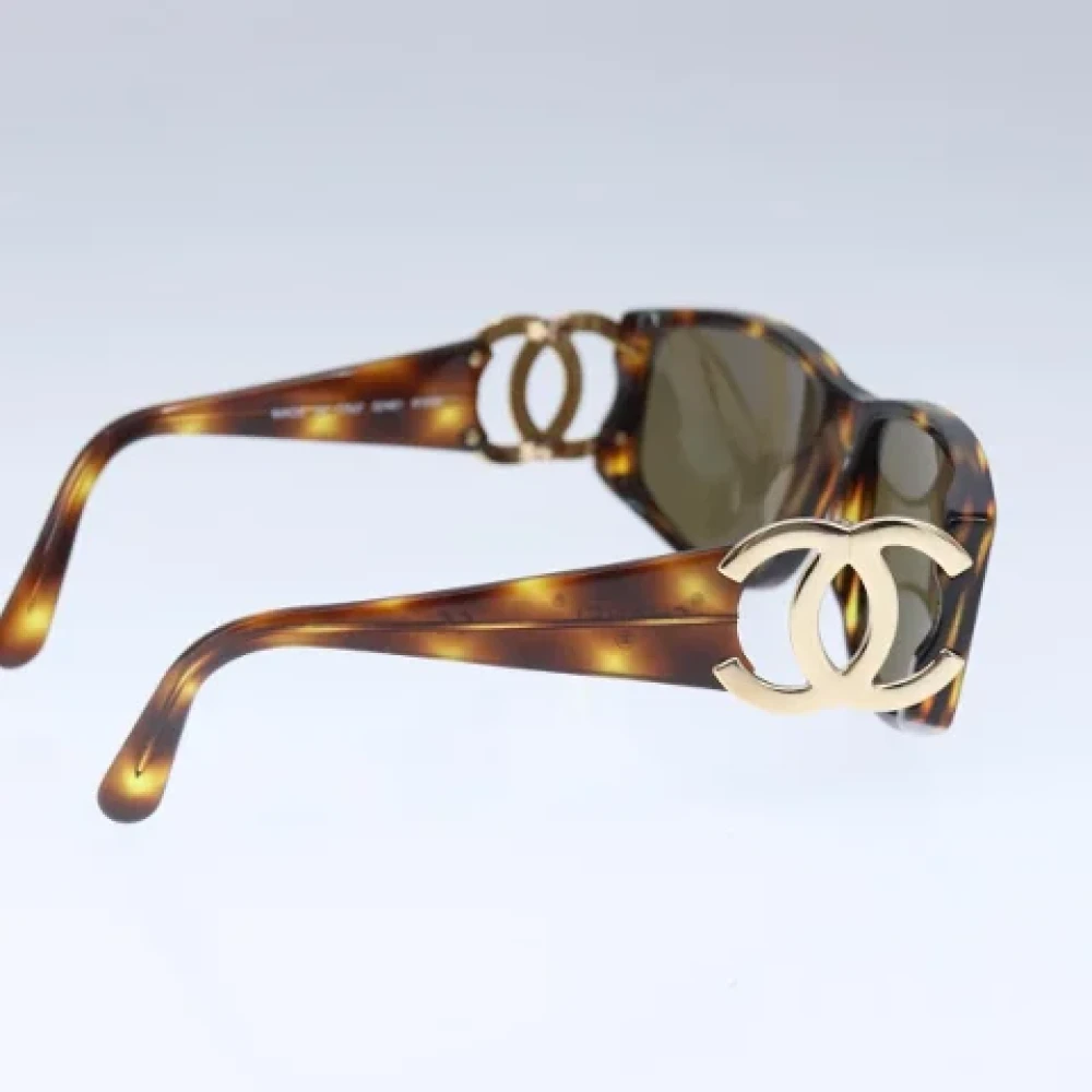 Chanel Vintage Pre-owned Plastic sunglasses Brown Dames