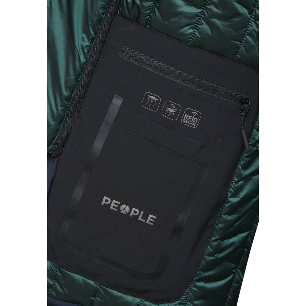 People of Shibuya Technische Parka met Verborgen Capuchon Blue Heren