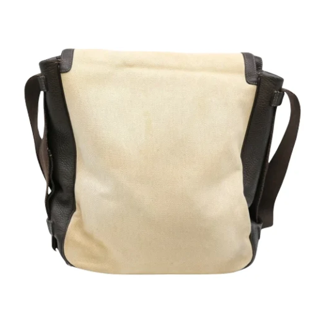 Hermès Vintage Pre-owned Canvas shoulder-bags Beige Dames