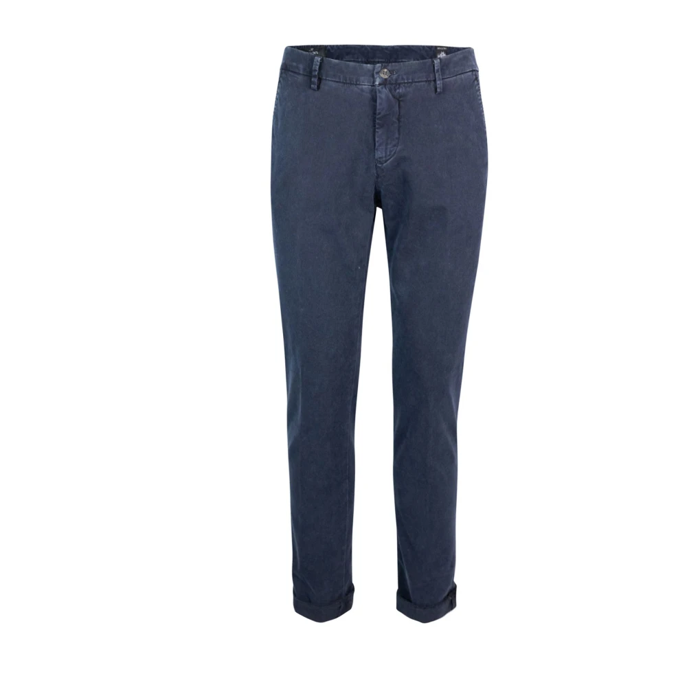Mason's Blauwe Chino Broek Slim Fit Blue Heren
