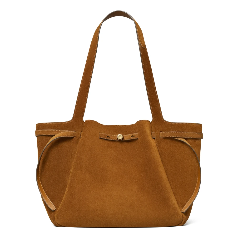 Tory Burch Women's Brown Shopping Bags, One Size, Romy Suede Tote