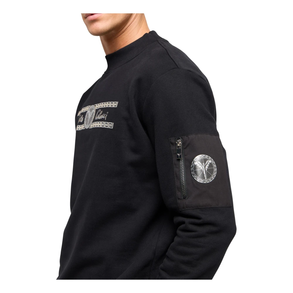 carlo colucci Stijlvol Sweatshirt voor Mannen Black Heren