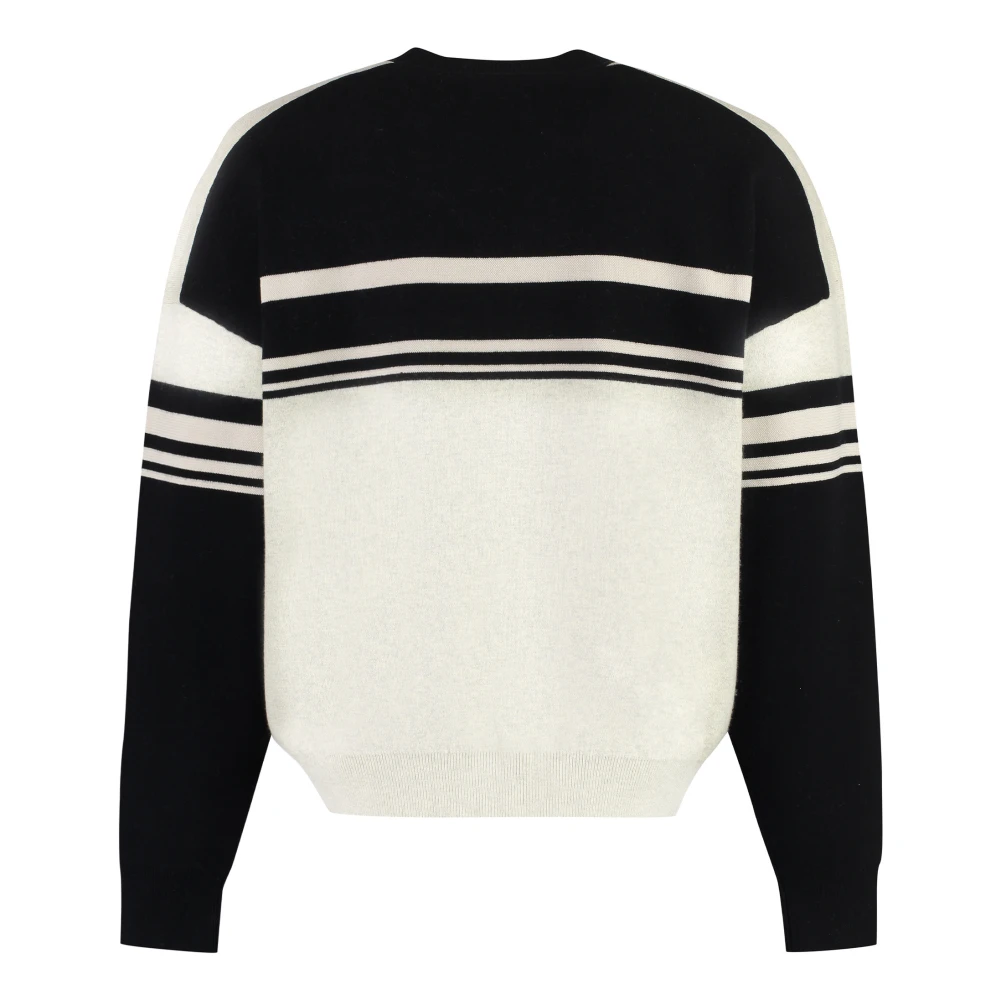 Isabel marant Gestreepte Crew-Neck Sweater Beige Heren