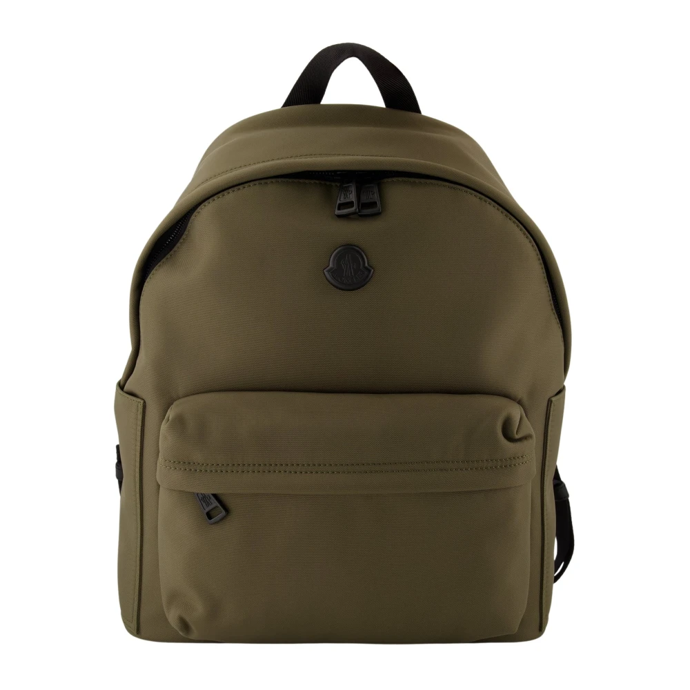 Moncler Men's Green Backpacks, One Size, New Pierrick Metal Logo Backpack