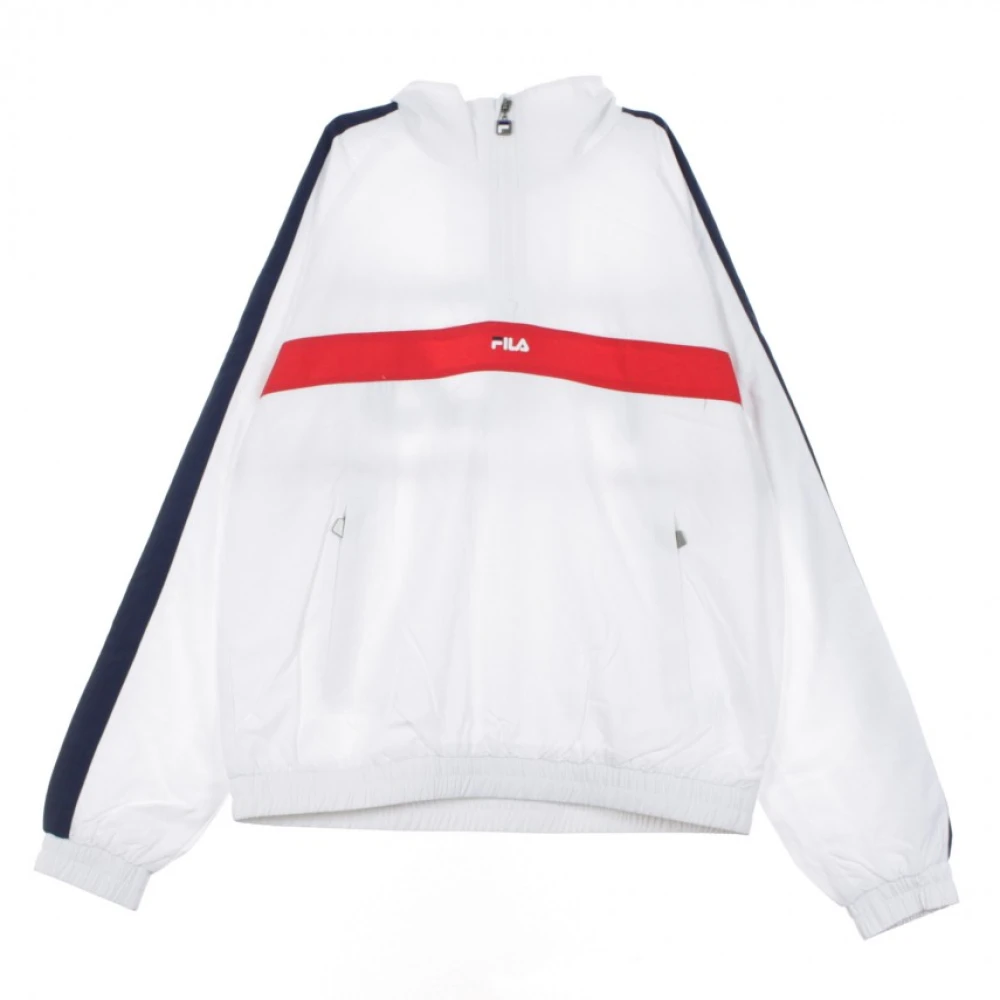 Fila Men's White Light Jackets, S, Jona Anorak Windbreaker