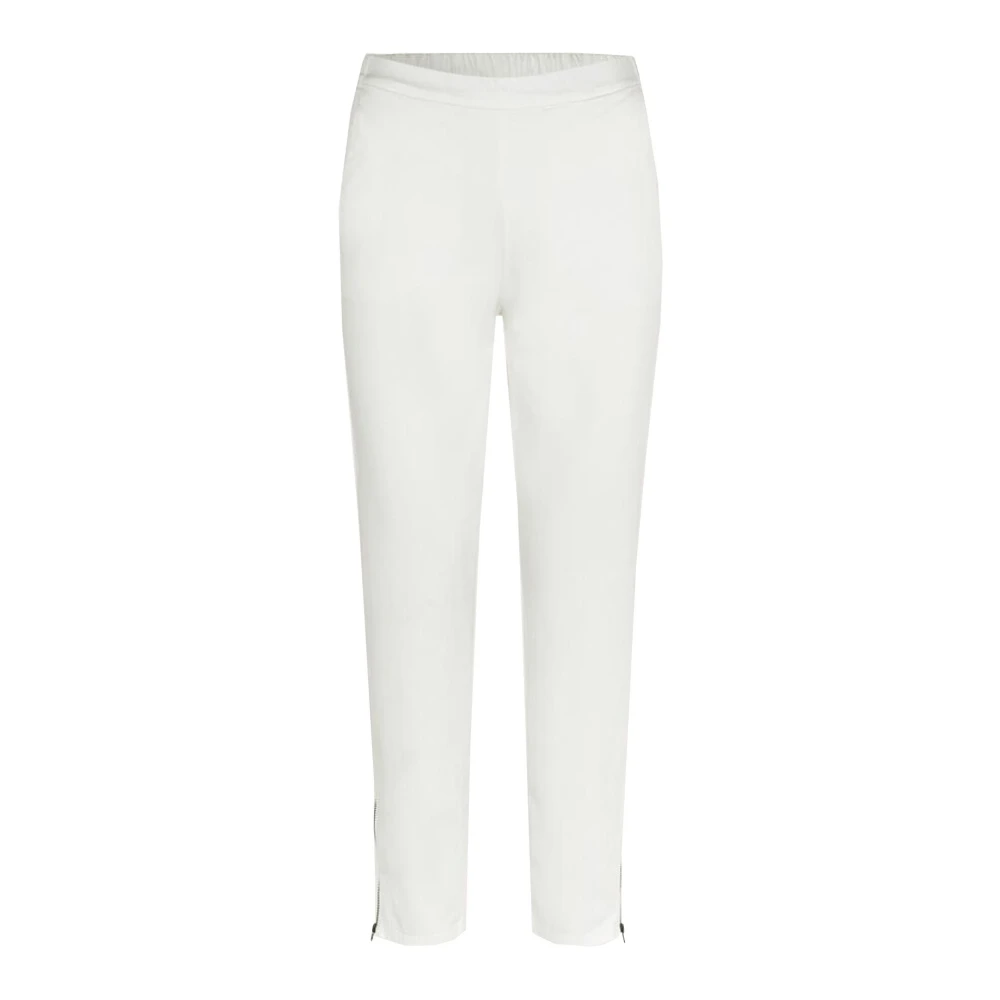 Masai Stijlvolle Mapadme Broek met Ritsdetails White Dames