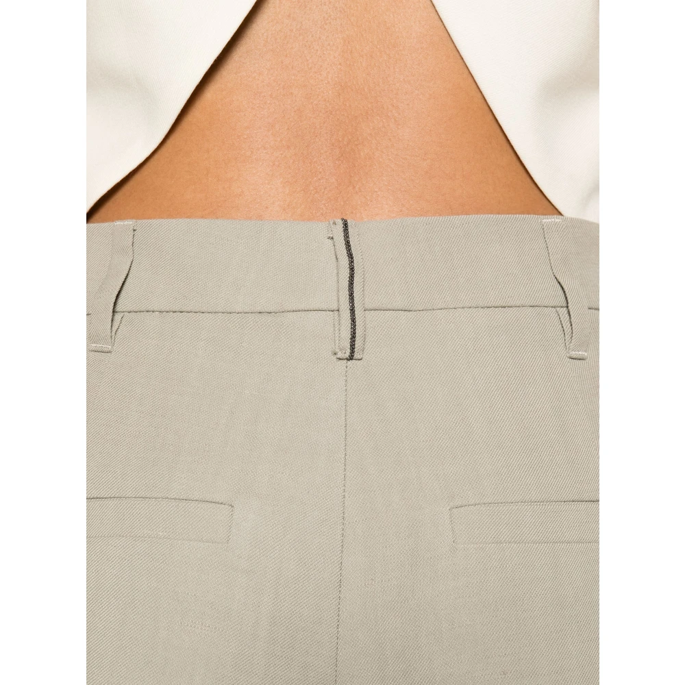 BRUNELLO CUCINELLI Cropped Trousers Gray Dames