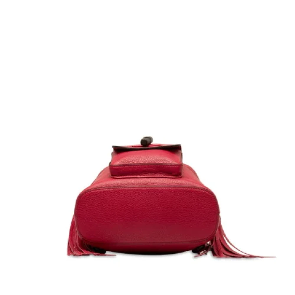 Gucci Vintage Pre-owned Leather backpacks Red Dames
