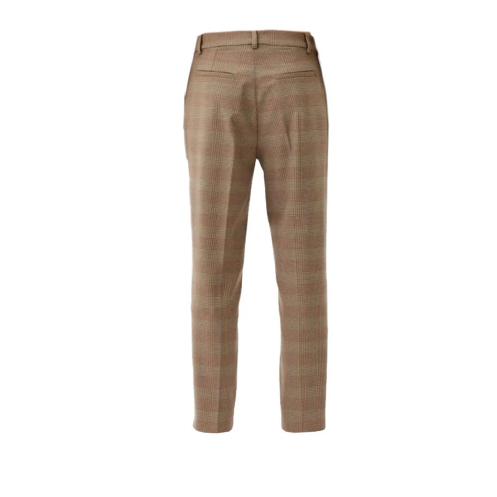 Pennyblack Slimme Polyester Broek met Enkelsplitten Brown Dames