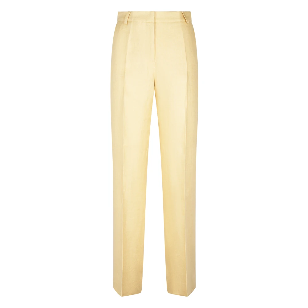 Max Mara Women's Yellow Weekend Trousers - Straight Trousers - Xs - Trousers