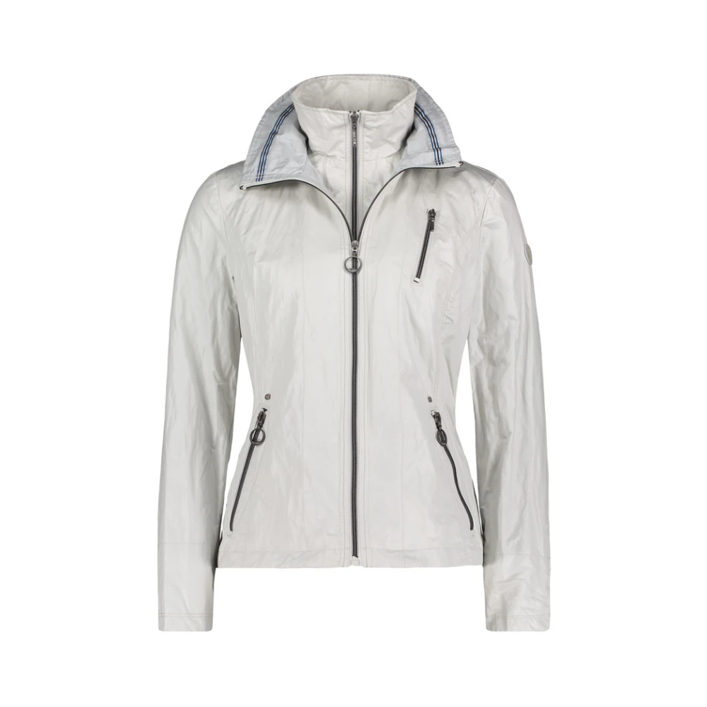 Gil Bret Popeline jas voor overgangsseizoen White Dames