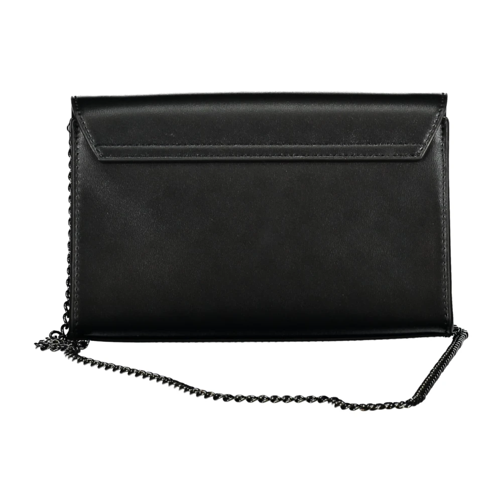Love Moschino Zwarte Schoudertas met Kettingriem Black Dames