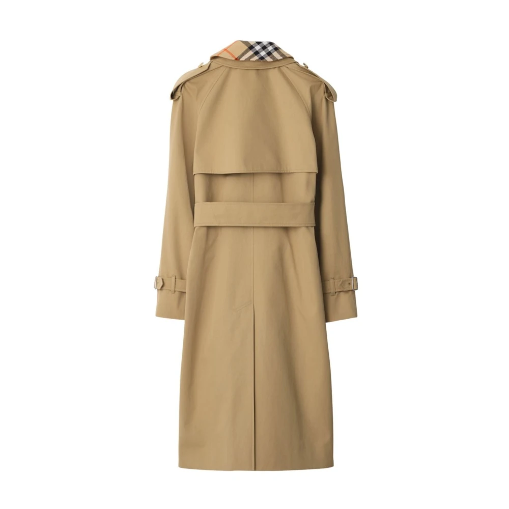 Burberry Dubbele Rijgjas Beige Dames