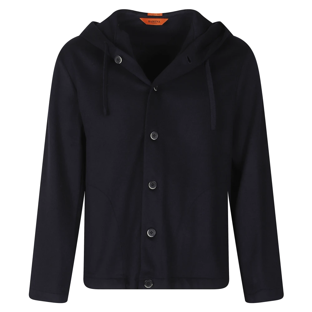 Barena Venezia Men's Blue Button Wool Hoodie - Cashmere Knitwear - 2XL - Knitwear