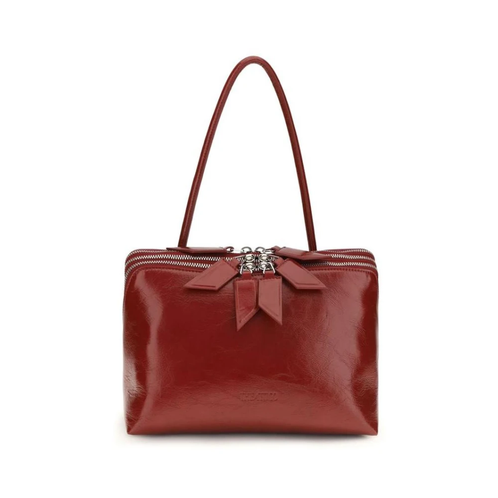 The Attico Red Calf Leather Bos Taurus Shoulder Bag - Image 2