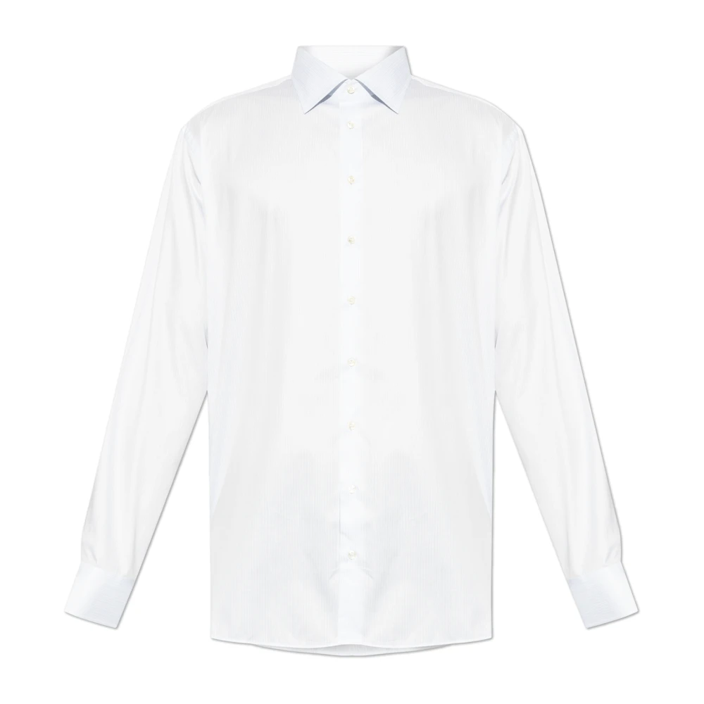 Giorgio Armani Hombre Blanco - Camisa A Rayas - Shirts - 2XL