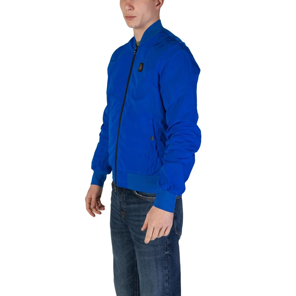RefrigiWear Blauwe Polyamide Jas Herfst Winter Collectie Blue Heren