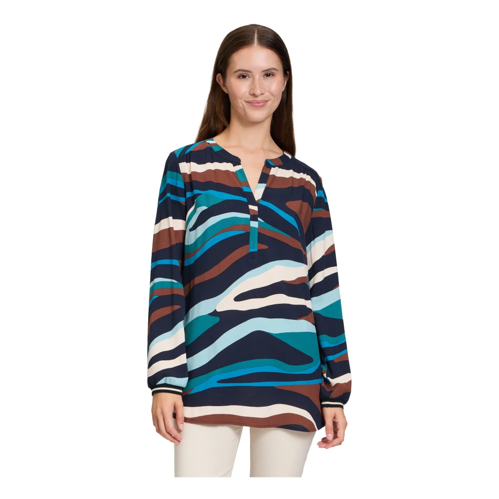 Betty Barclay Gedrukte blouse met opstaande kraag Multicolor Dames