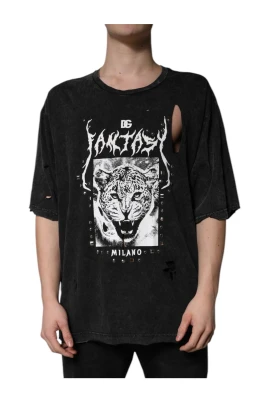 Leopard Grafisk T-shirt Sliten