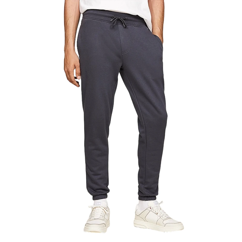 Tommy Jeans Grijze Geborstelde Katoenen Joggers Slim Fit Gray Heren