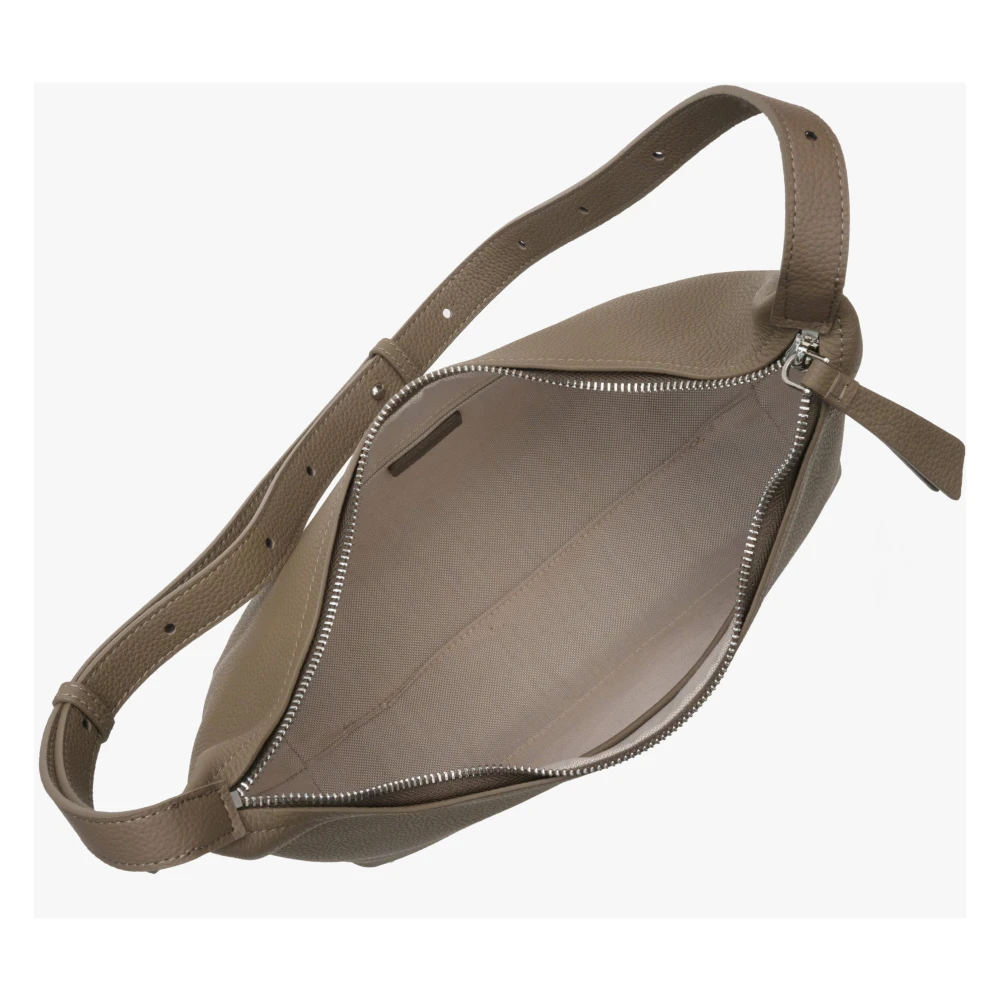 Estro Bruin & Grijs Schoudertas voor dames gemaakt van Echt Leer Er00113902 Brown Dames