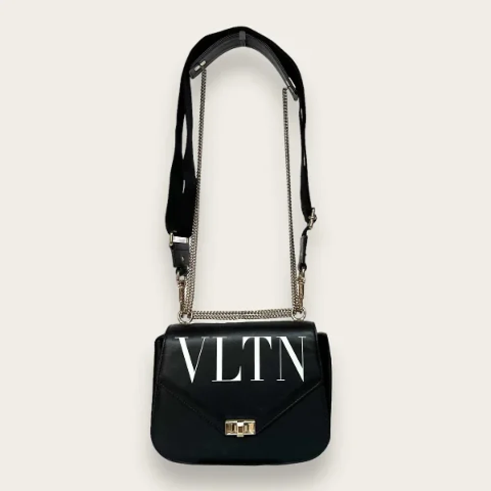 Valentino Vintage Pre-owned Leather shoulder-bags Black Dames
