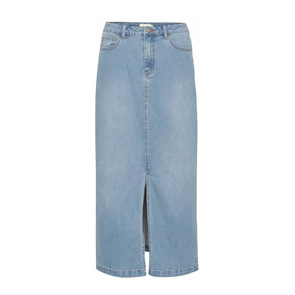 Cream Blue Denim Skirt Beaverly Light - Female - Denim Skirts - Xs - Skirts