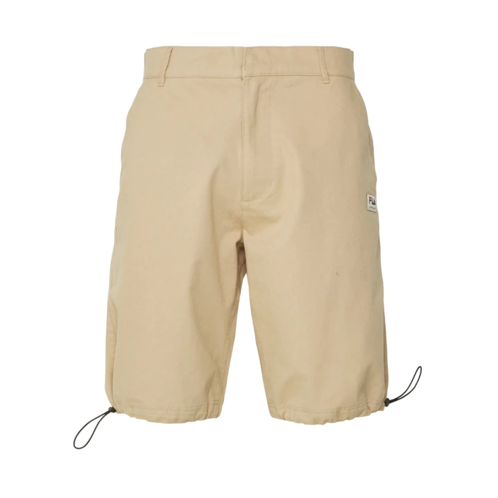 Fila Heren Shorts Teunz Model Katoen Beige Heren