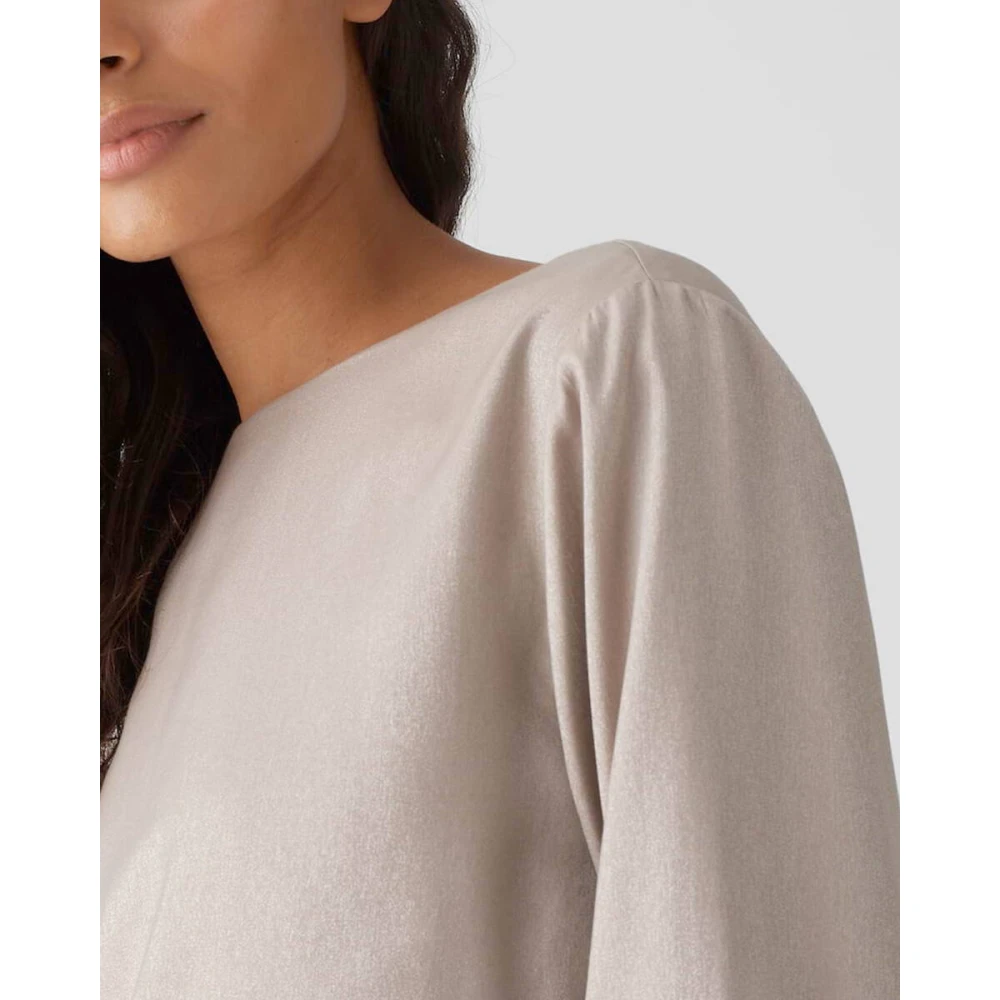 Opus Blouse met Lange Mouwen en Flixi Beige Dames