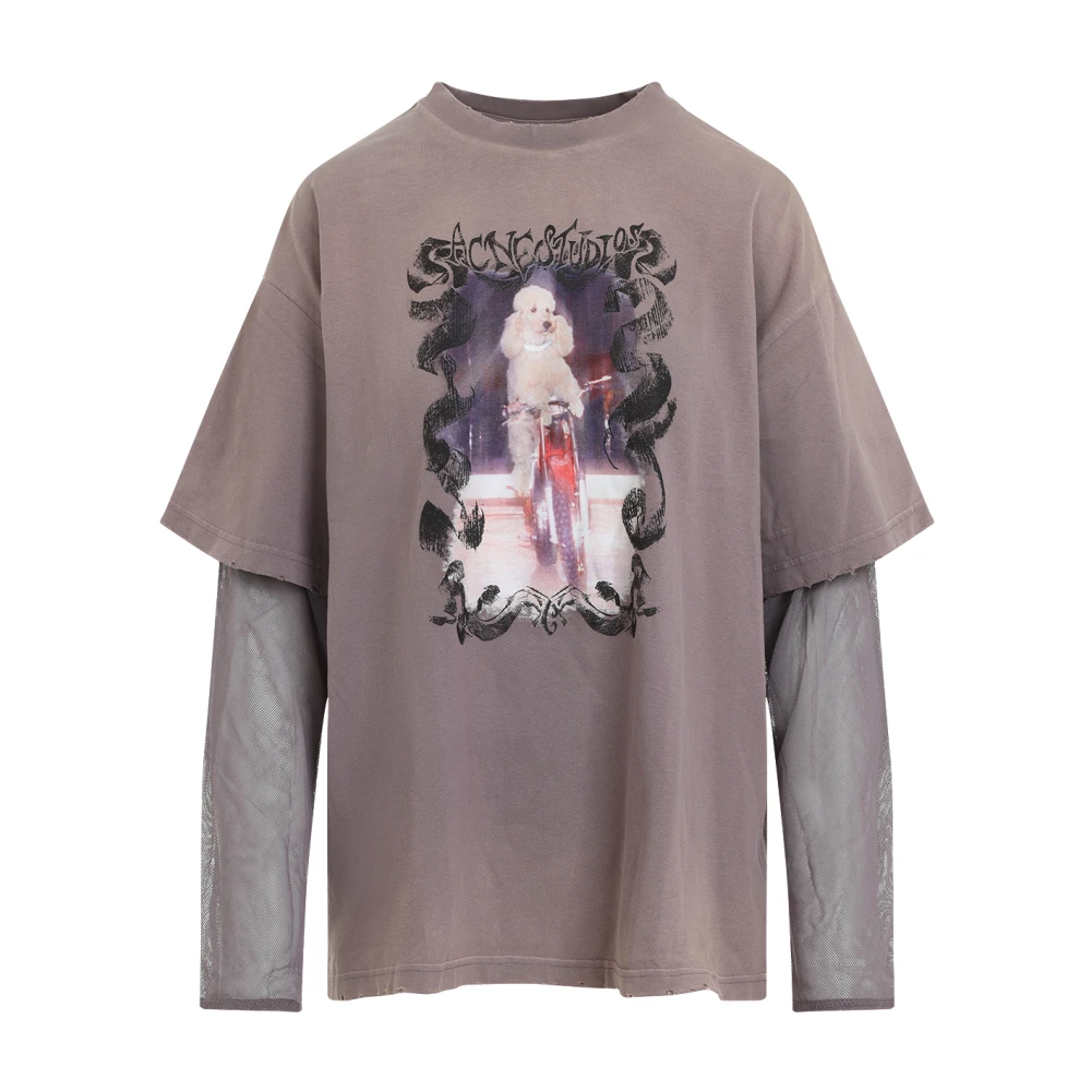 Acne Studios Donker Mauve T-shirt Purple Dames