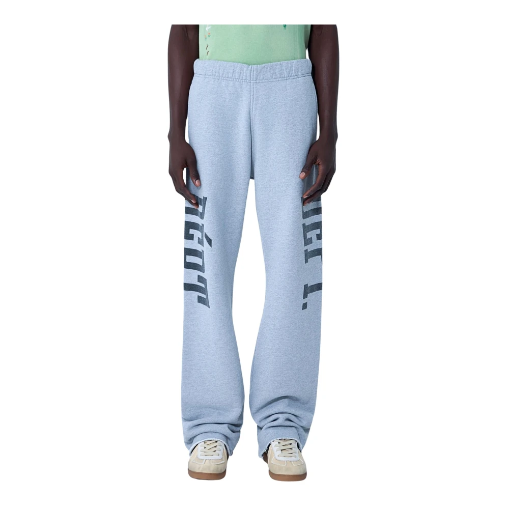 Gallery Dept. Men's Gray Sweatpants, L, Logo Motif Track Trousers