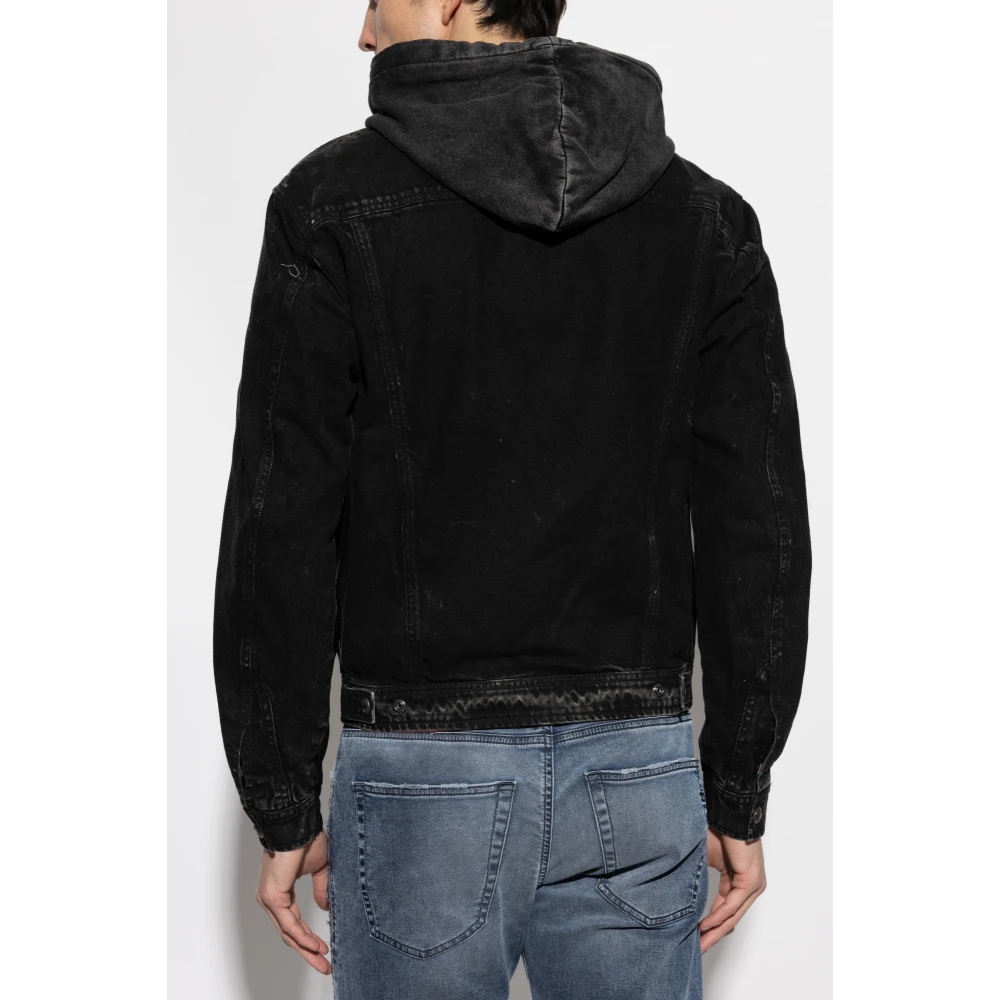 Diesel Leren jas L-Ochs Black Heren