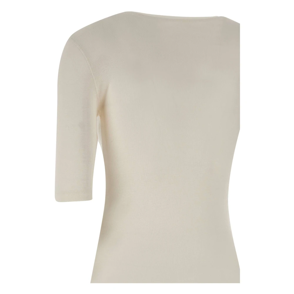 closed Melkwitte Wol Modal T-shirt White Dames