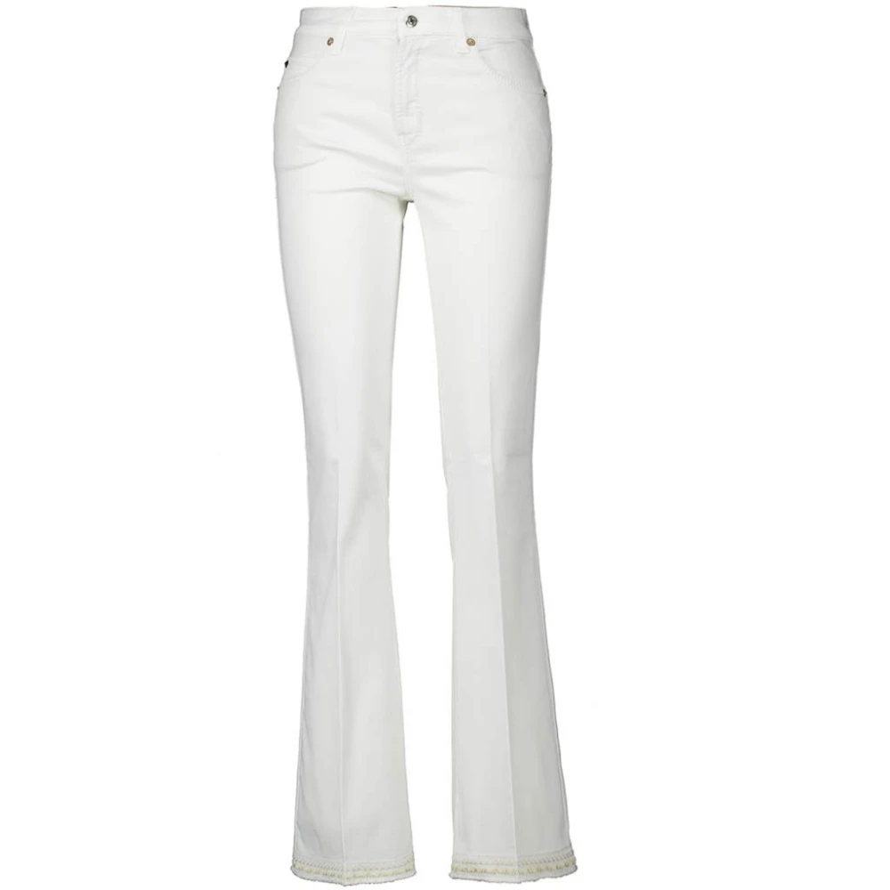 Cambio Flared Jeans Paris Vit Dam White, Dam