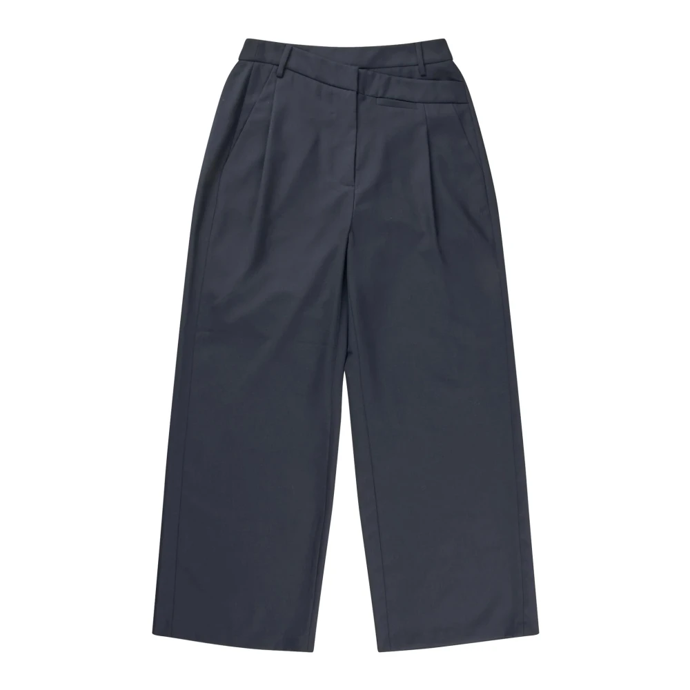 Munthe Elegante Navy Broek met Taille Detail Blue Dames