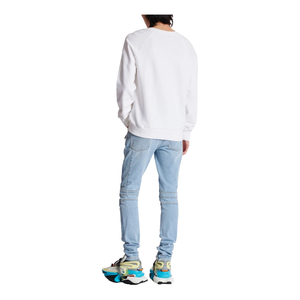 Balmain Paris bedrukte sweatshirt White Heren