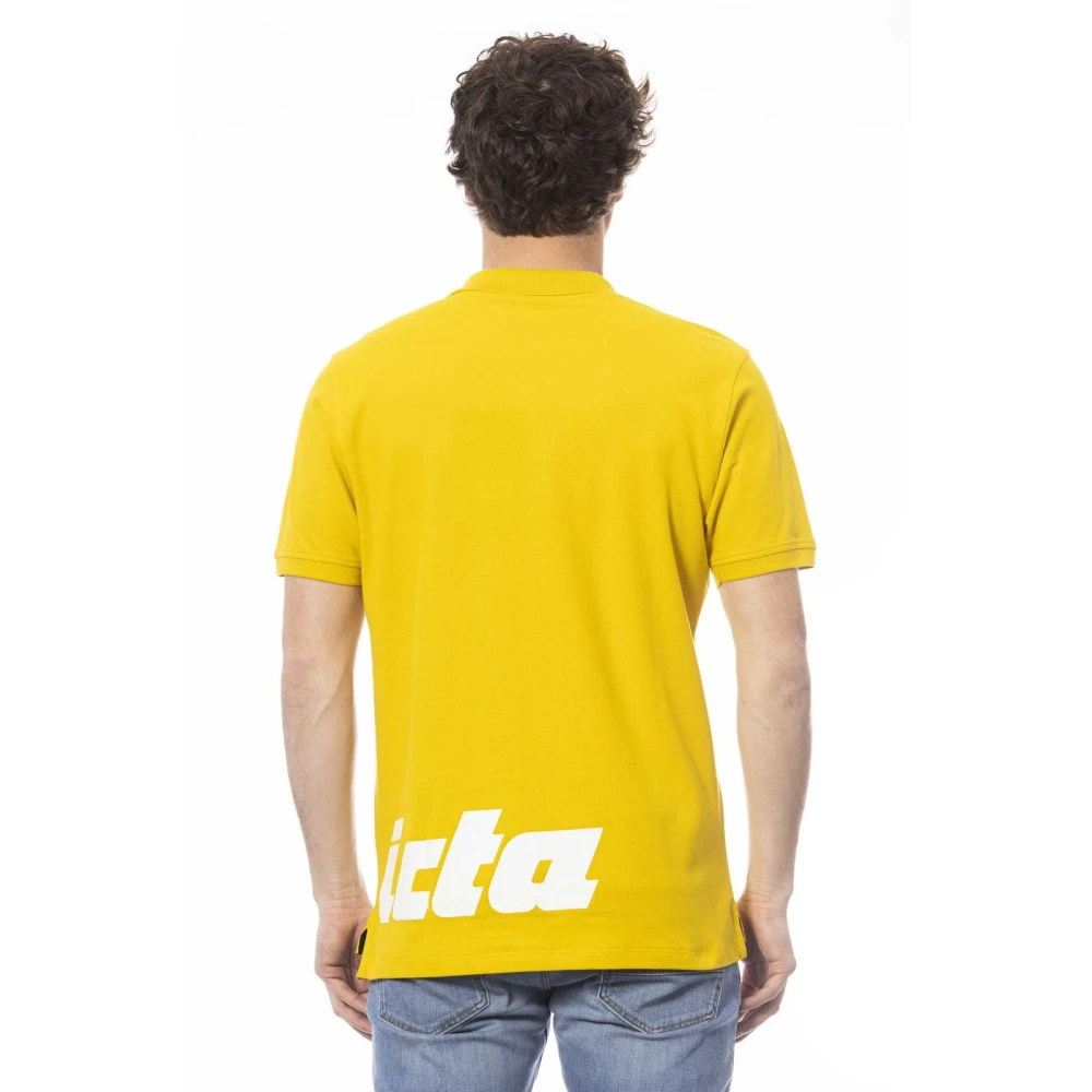 Invicta Korte Mouw Polo Shirts met Borstlogo Yellow Heren