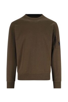 Sweat-shirt ras du cou à manches longues CP Company avec poche à logo- Rose