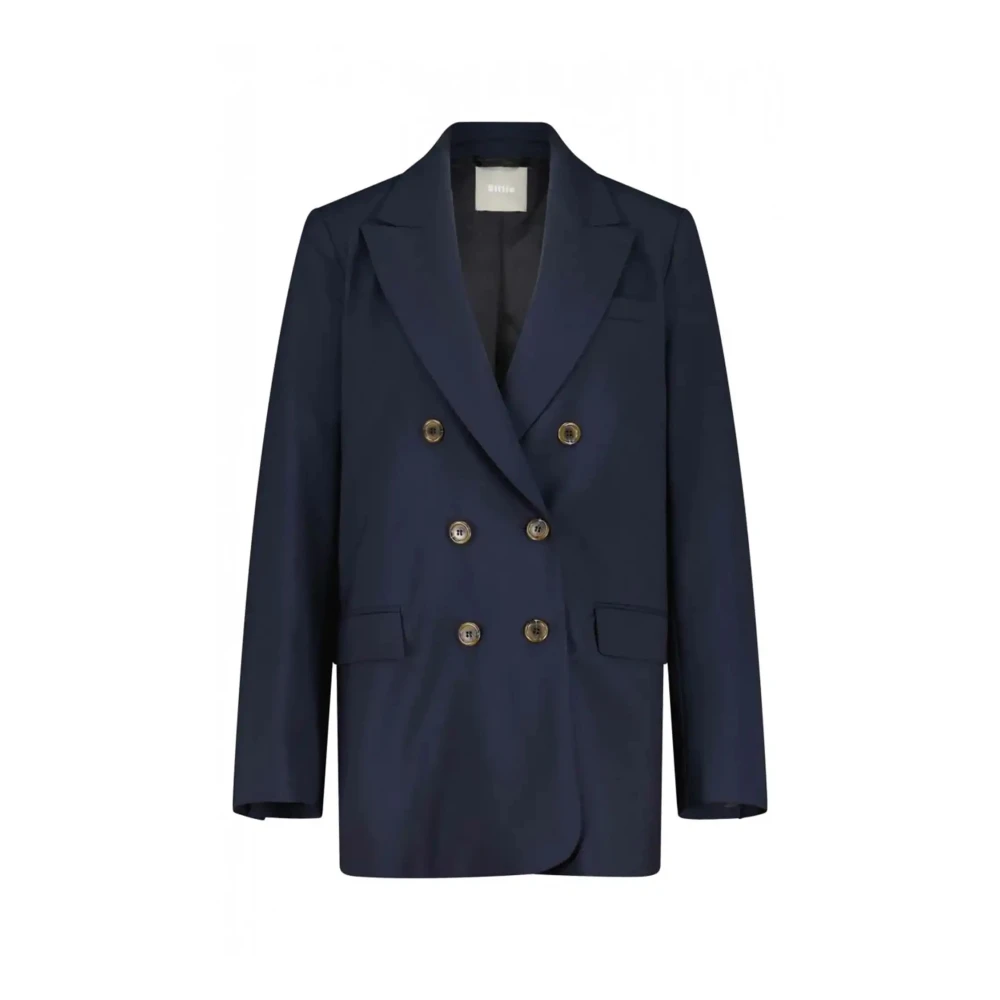 Kiltie Elegante Wollen Blazer Klassieke Stijl Blue Dames