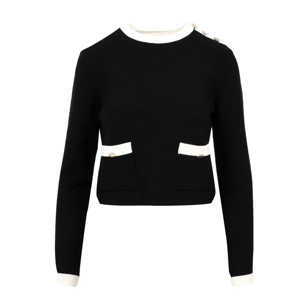 Kaos Gestreepte Crew-Neck Trui Black Dames