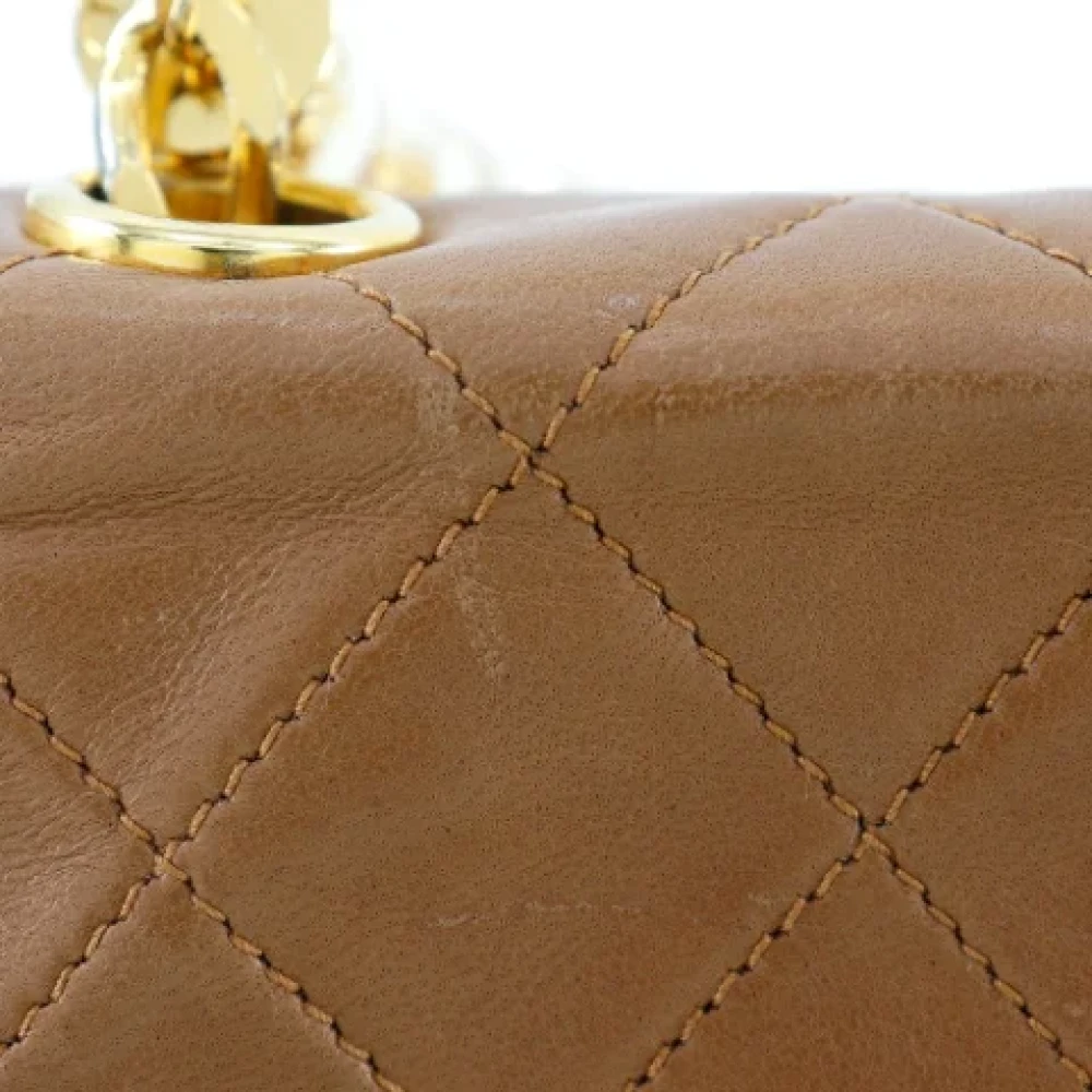 Chanel Vintage Pre-owned Leather handbags Beige Dames