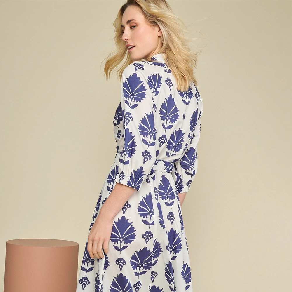 Marie Méro Bloemenprint Katoenen Jurk Multicolor Dames