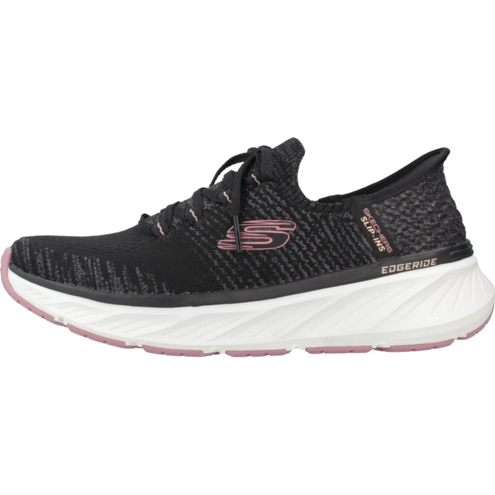 Skechers Women's Black Sneakers, 4 Uk, Edgeride Trainers