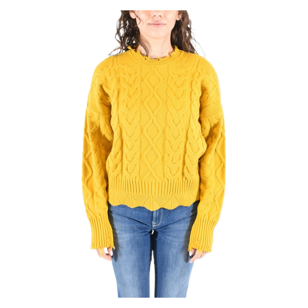 Pinko Chianti Stickad Topp Yellow, Dam